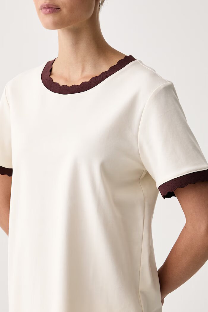United Colors of Benetton тениска дамска от памук бежова 3DCJD10DM