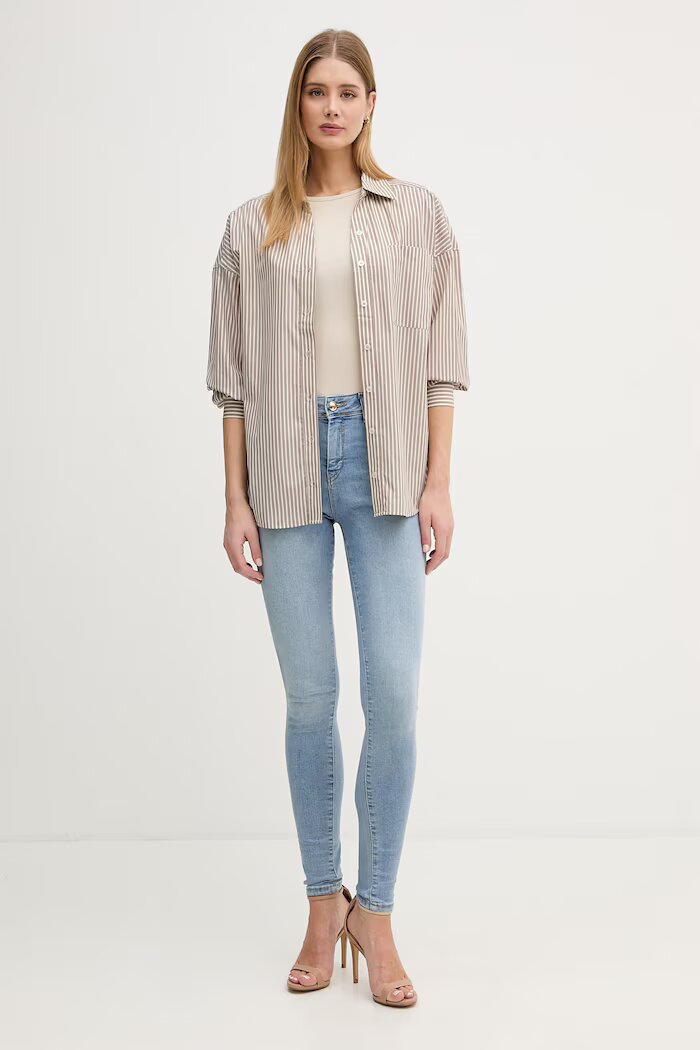 United Colors of Benetton тениска дамска от памук бежова 3GA8D10BX