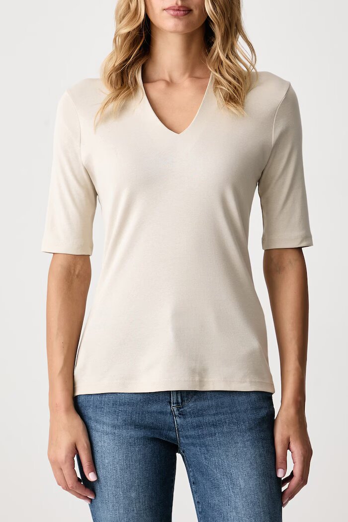 United Colors of Benetton тениска дамска от памук бежова 3GA8D400U