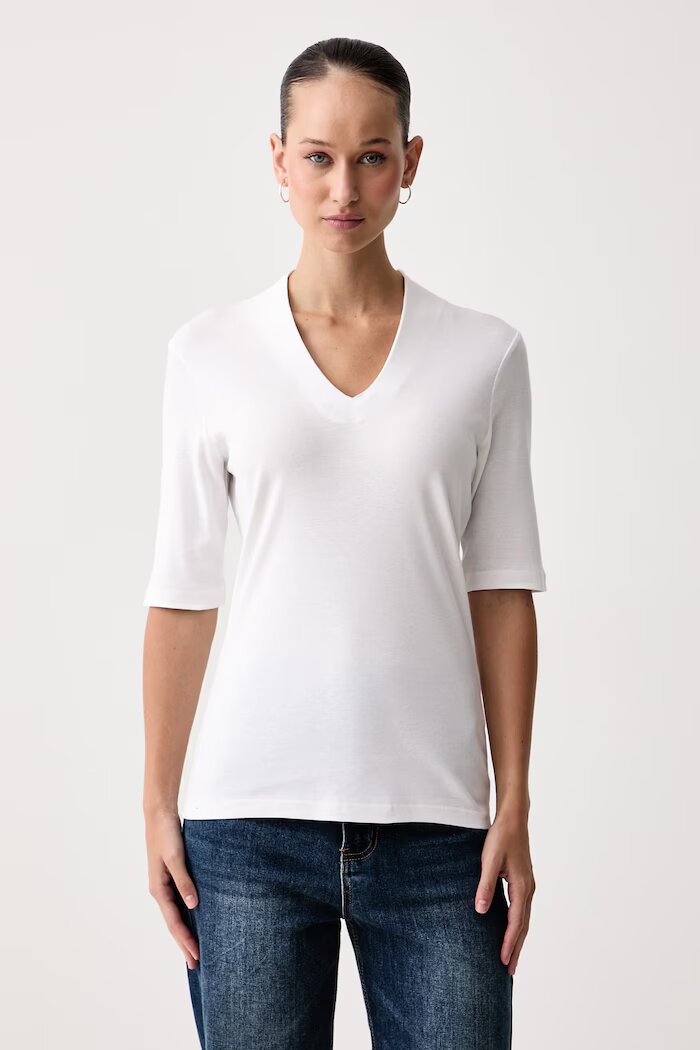 United Colors of Benetton тениска дамска от памук бяла 3GA8D400U
