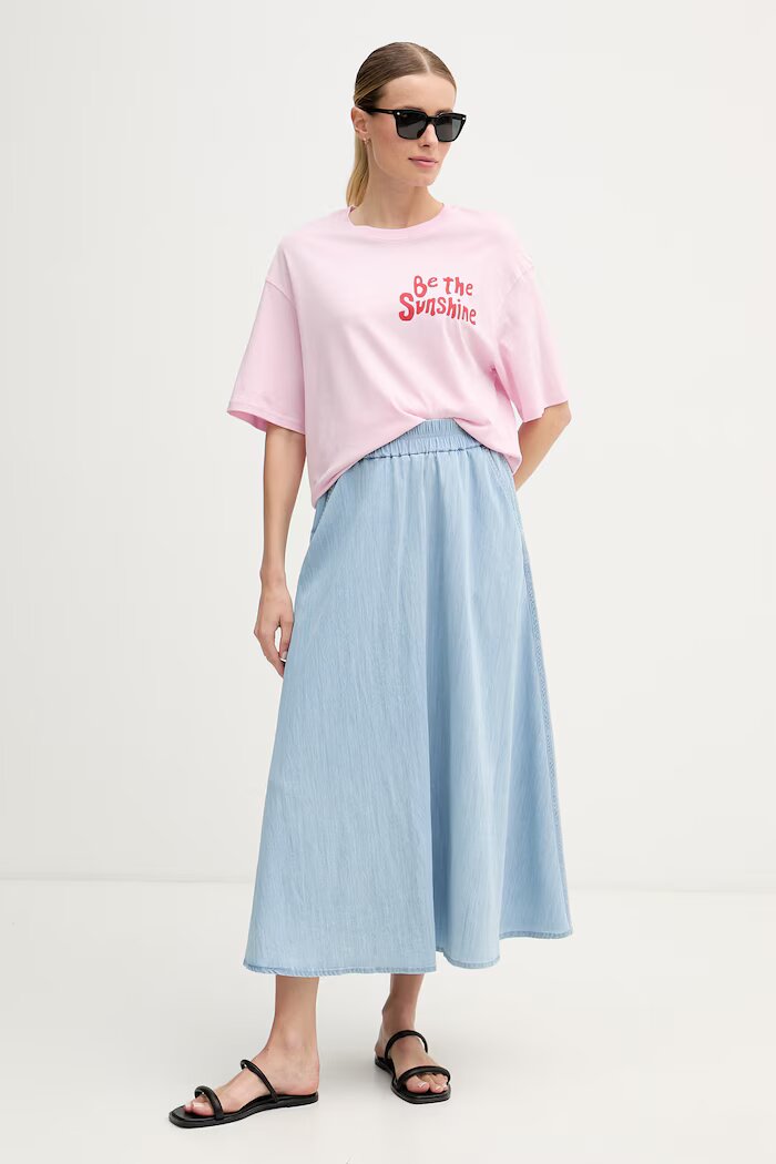United Colors of Benetton тениска дамска от памук розова 3096D10D1