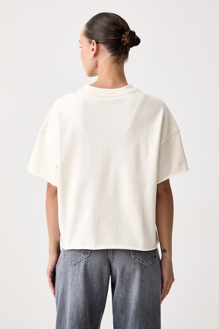 United Colors of Benetton тениска дамска от памук с еластан бежова 3245D10DE