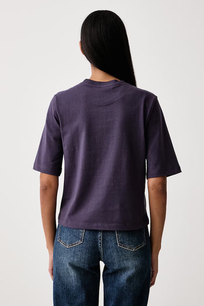 United Colors of Benetton тениска дамска от памук виолетова 3BL0E17G5