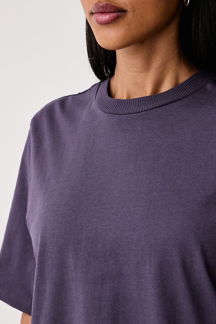 United Colors of Benetton тениска дамска от памук виолетова 3BL0E17G5