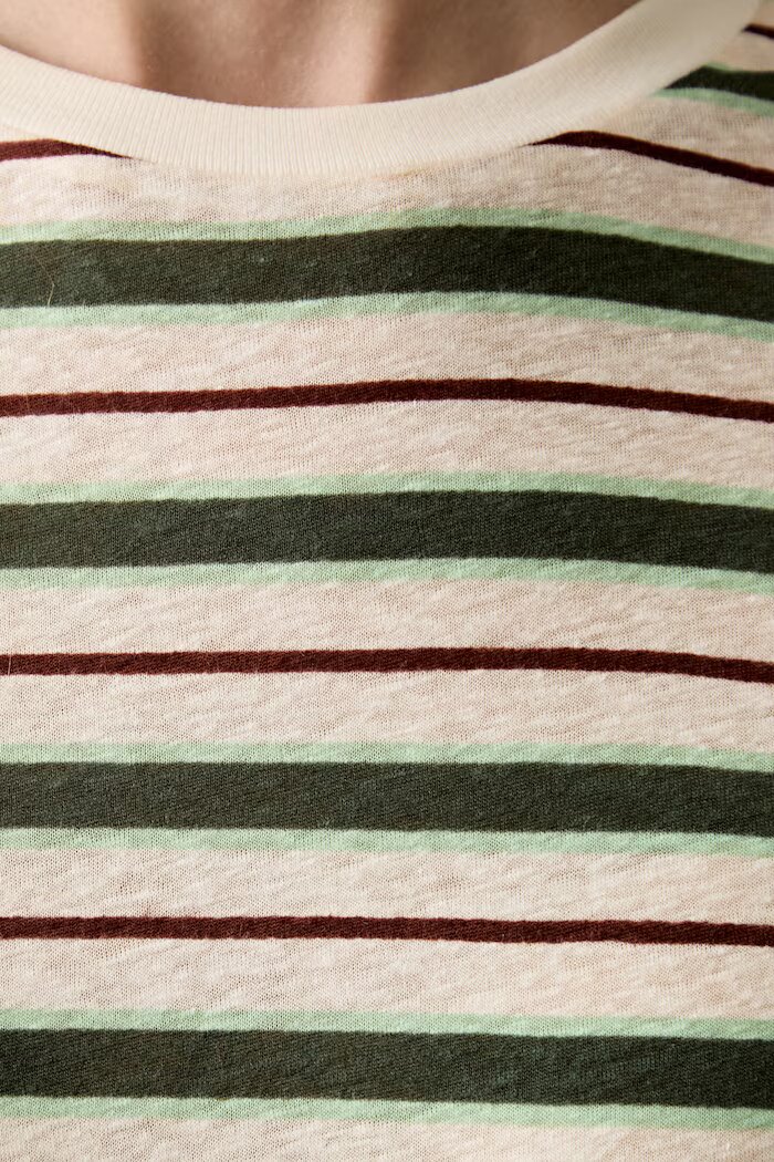 United Colors of Benetton тениска дамска с лен зелена 35LYD10BN