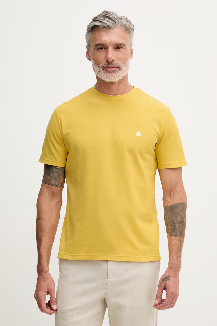 United Colors of Benetton тениска мъжка от памук жълта 3YESU1AF7
