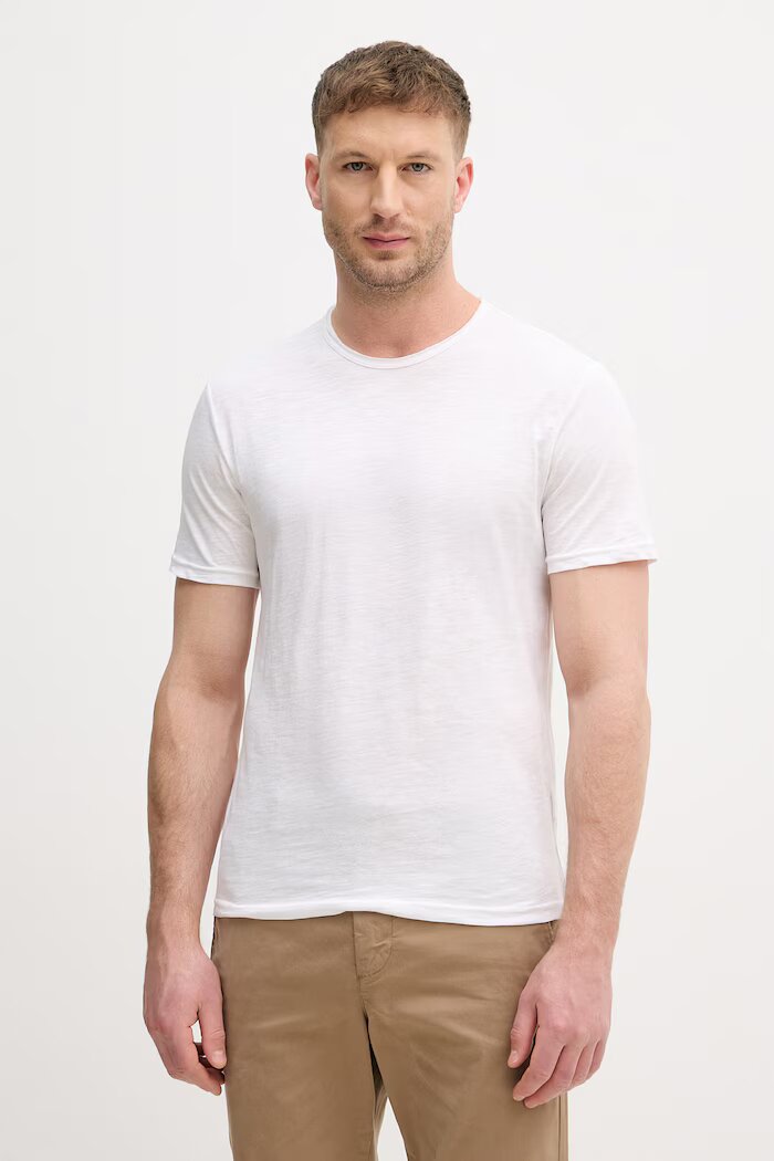 United Colors of Benetton тениска мъжка памучна бежова 3N78U10C2
