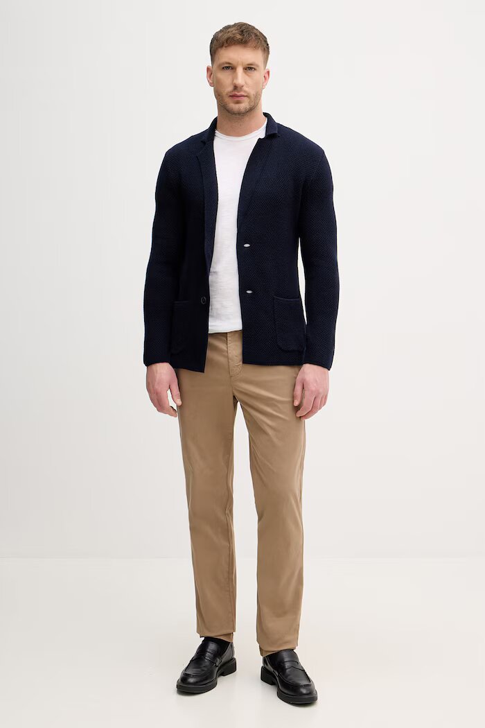 United Colors of Benetton тениска мъжка памучна бежова 3N78U10C2