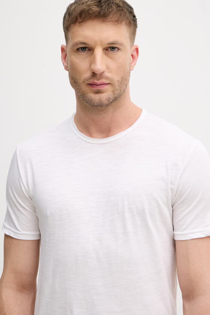 United Colors of Benetton тениска мъжка памучна бежова 3N78U10C2