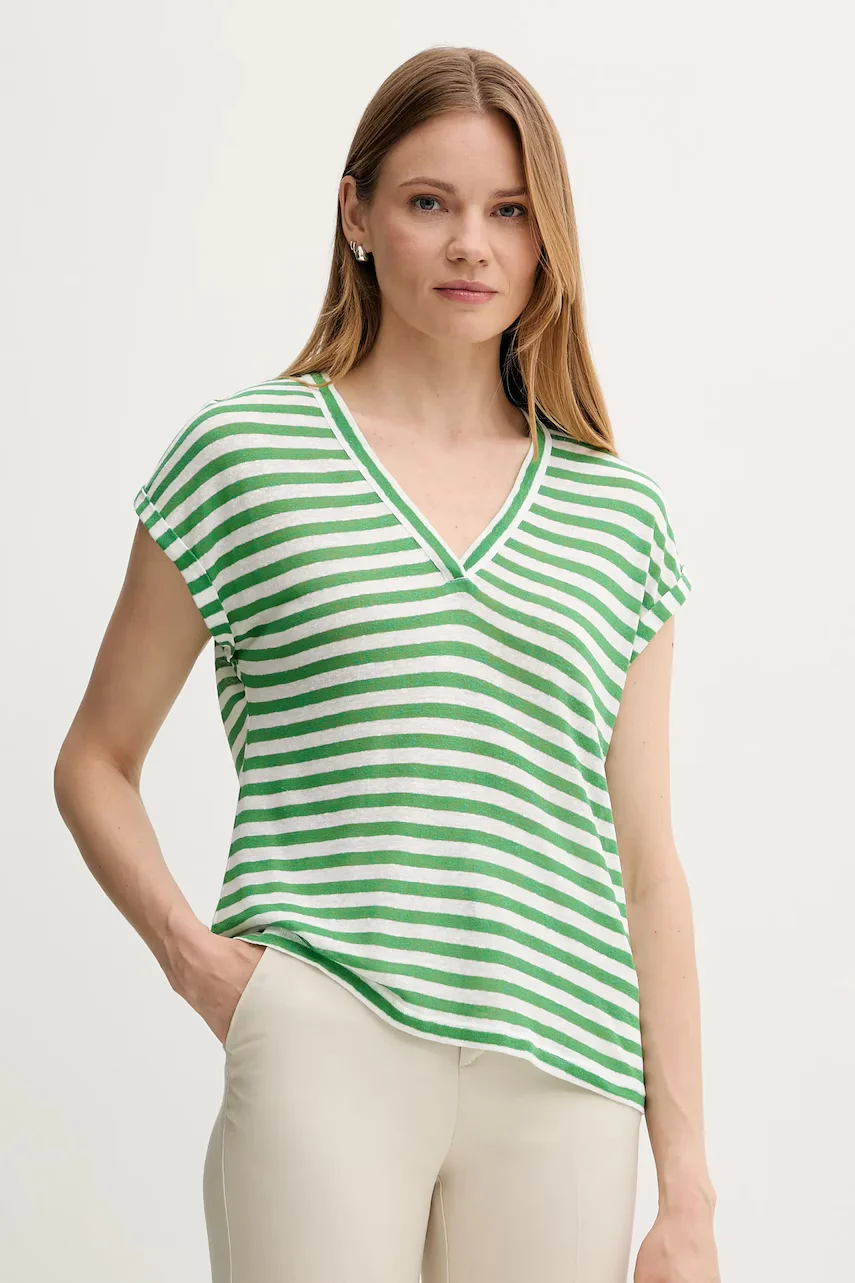 United Colors of Benetton Тениска с лен