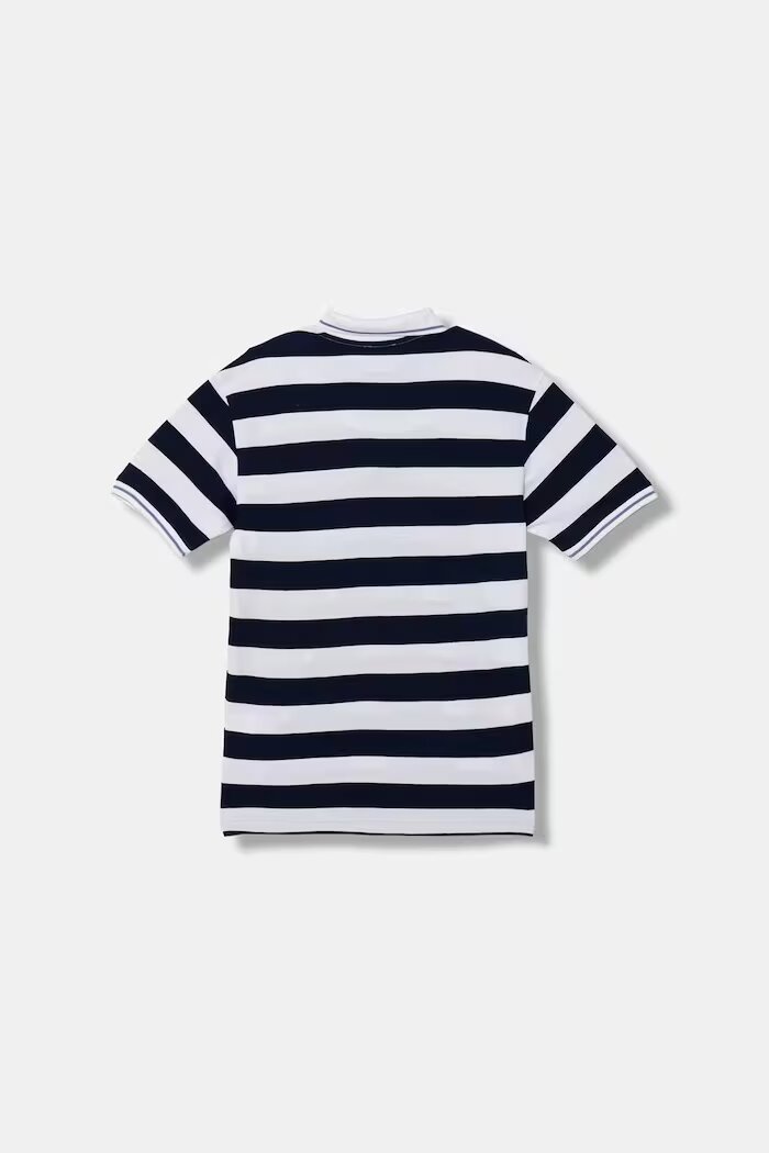 United Colors of Benetton тениска с яка за деца от памук тъмносиня 37JJC3023