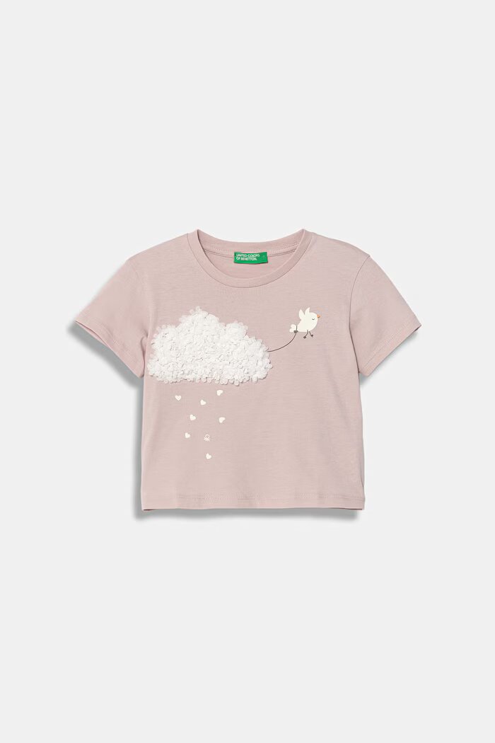 United Colors of Benetton тениска за деца от памук розова 3I1XG10M7
