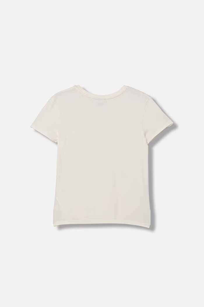 United Colors of Benetton тениска за деца от памук с еластан бежова 3P4ZC10SQ