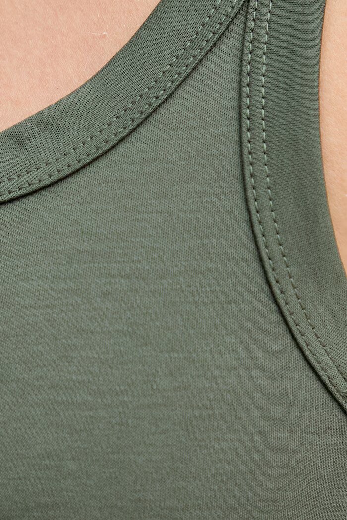 United Colors of Benetton топ дамски от памук зелен 39JSDH01F