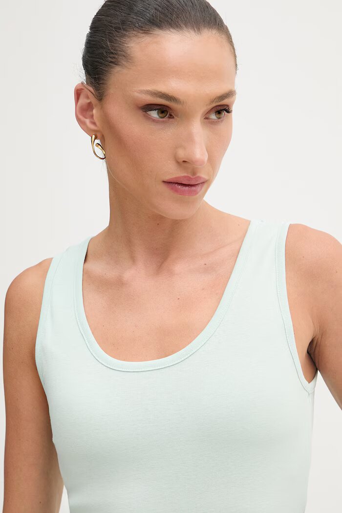 United Colors of Benetton топ дамски от памук зелен 3GA8DH018