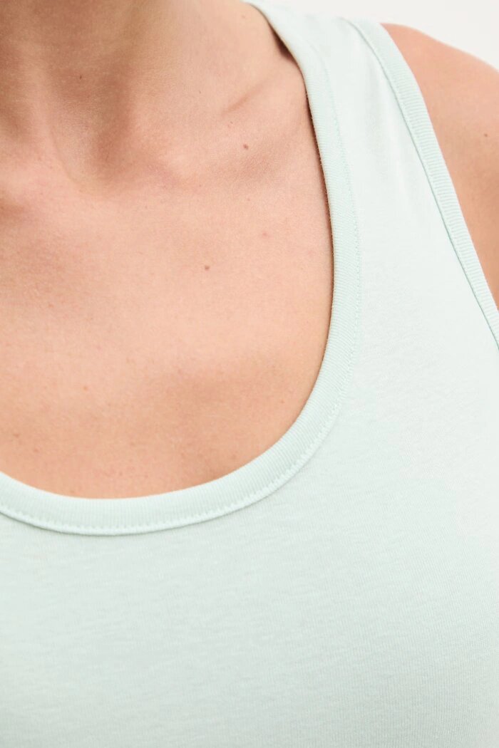 United Colors of Benetton топ дамски от памук зелен 3GA8DH018
