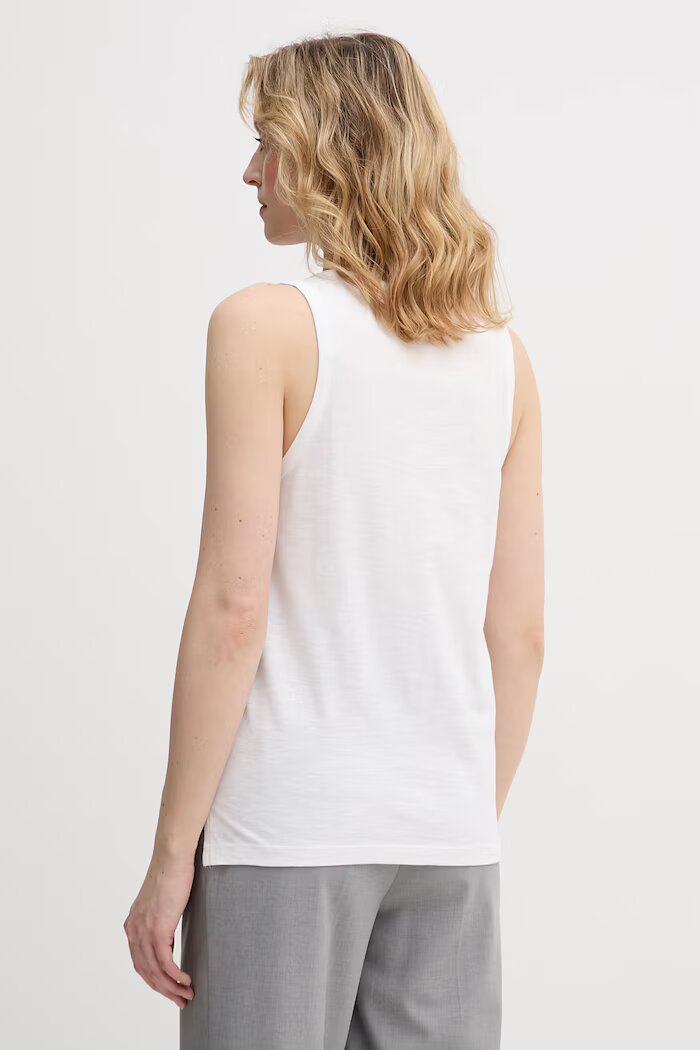 United Colors of Benetton топ дамски памучен бял 3BVXDH01A