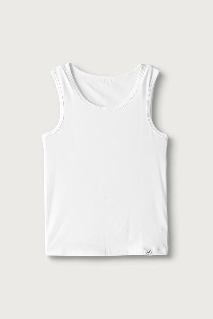 United Colors of Benetton топ за деца от памук с еластан 2 броя бял 3G680H00R
