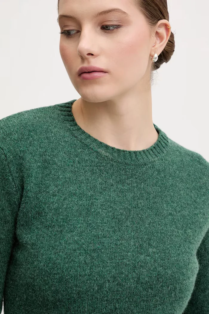 United Colors of Benetton Вълнен пуловер в сиво от лека материя