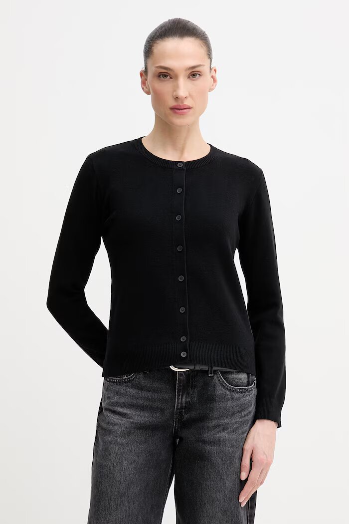 United Colors of Benetton жилетка дамска от памук черна 1C19D502P