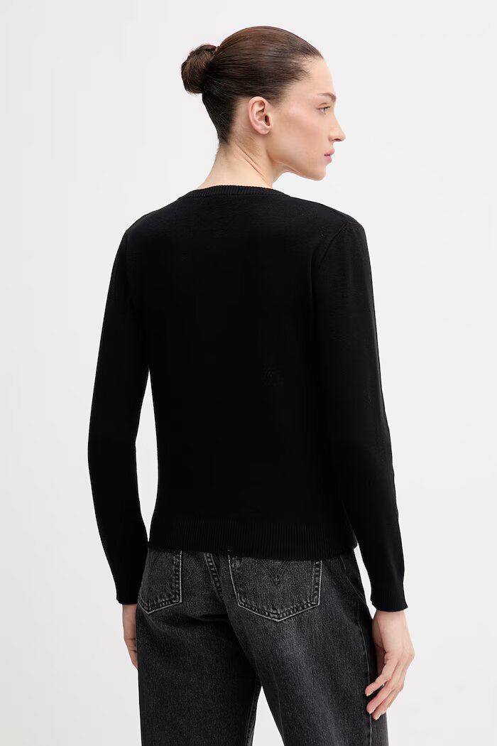United Colors of Benetton жилетка дамска от памук черна 1C19D502P