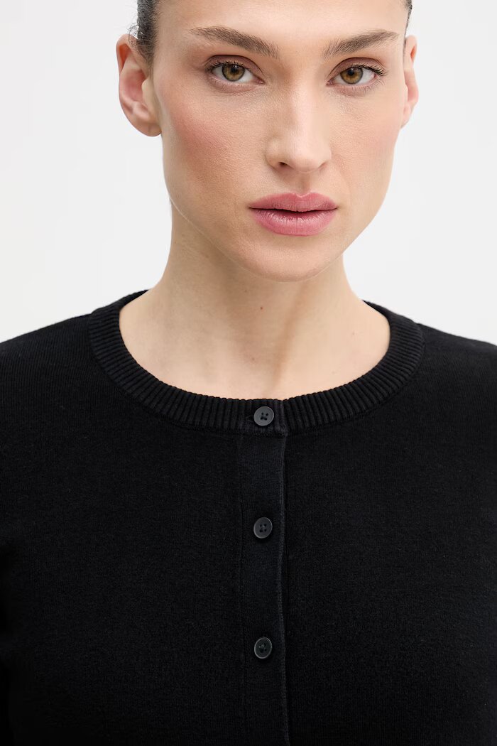 United Colors of Benetton жилетка дамска от памук черна 1C19D502P