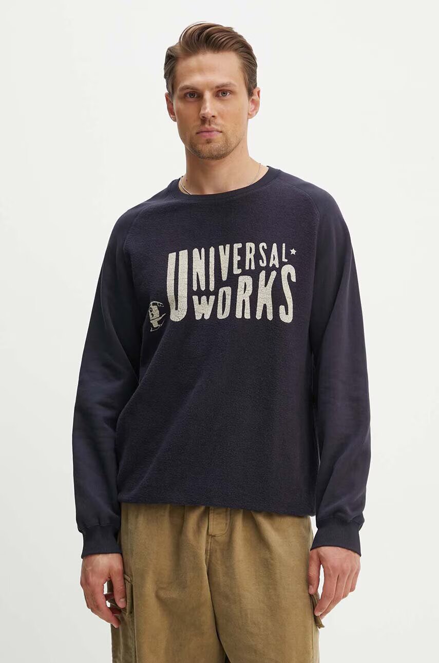 Universal Works Памучен суичър MYSTERY TRAIN PRINT SWEAT