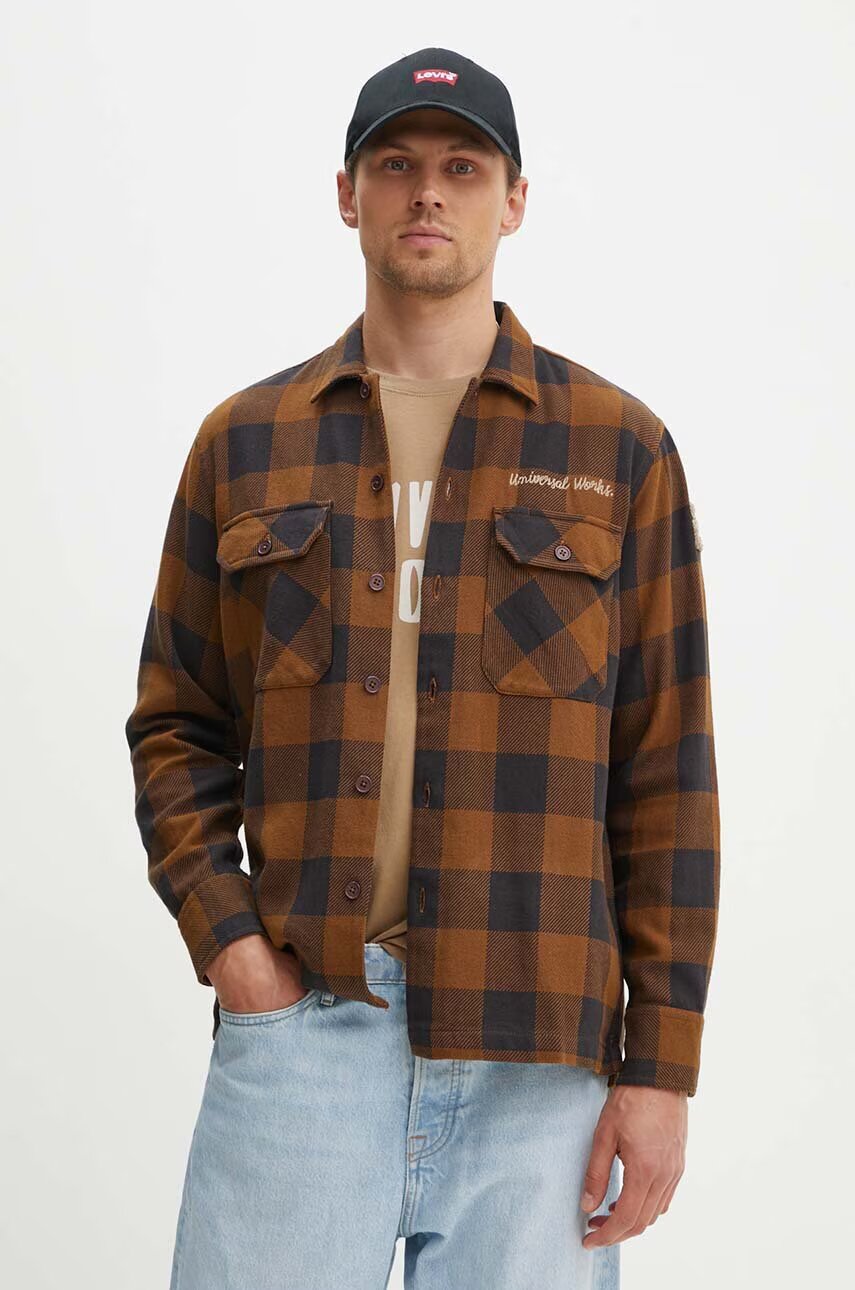 Universal Works Памучна риза L/S Utility Shirt