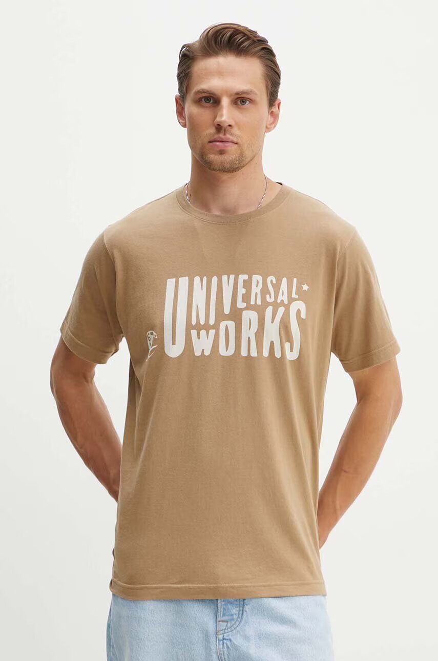 Universal Works Памучна тениска Mystery Train Print Tee