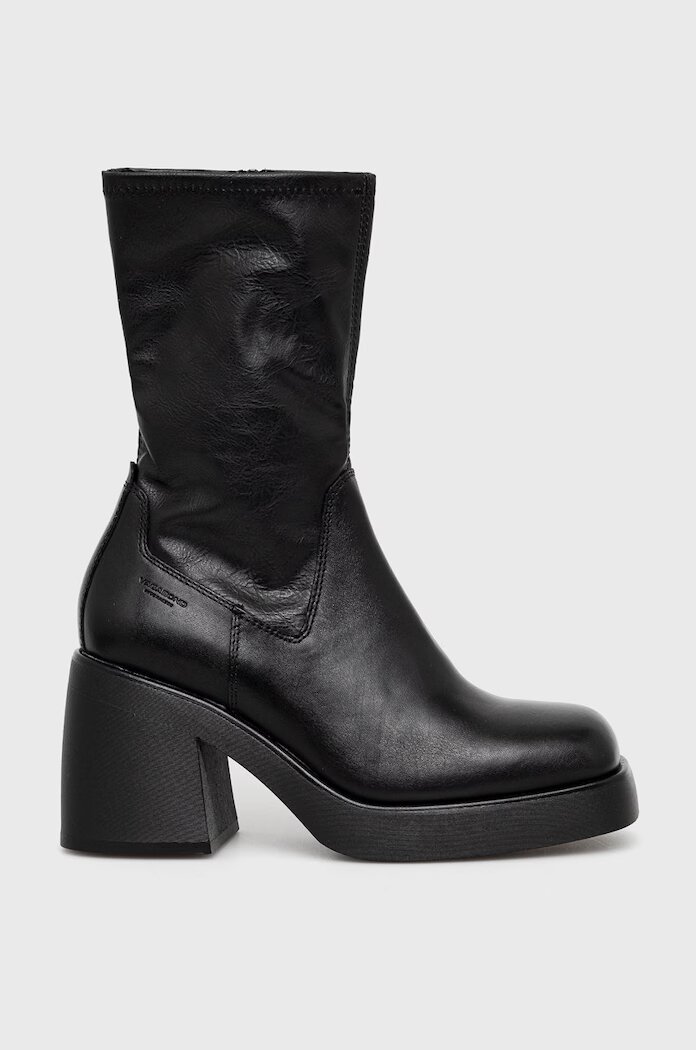 Vagabond Shoemakers Боти Brooke дамски в черно с висок ток