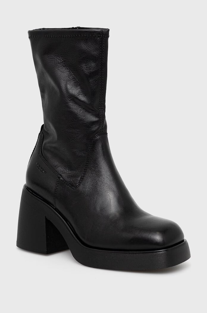 Vagabond Shoemakers Боти Brooke дамски в черно с висок ток