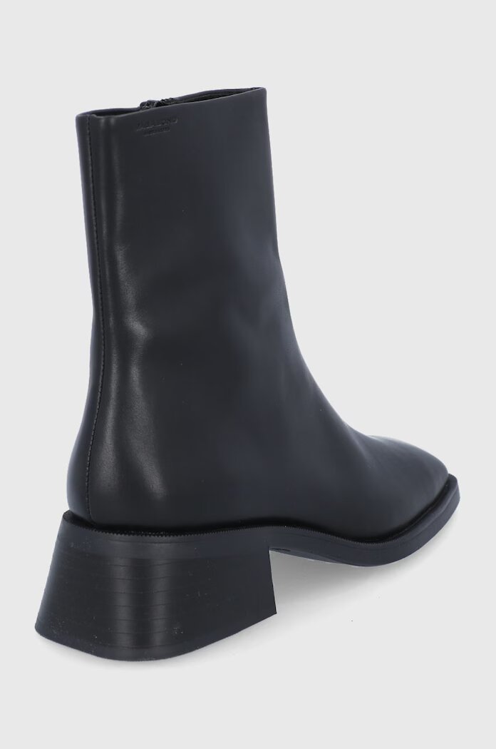 Vagabond Shoemakers Кожени боти BLANCA дамски в черно с висок ток 5217-201-20