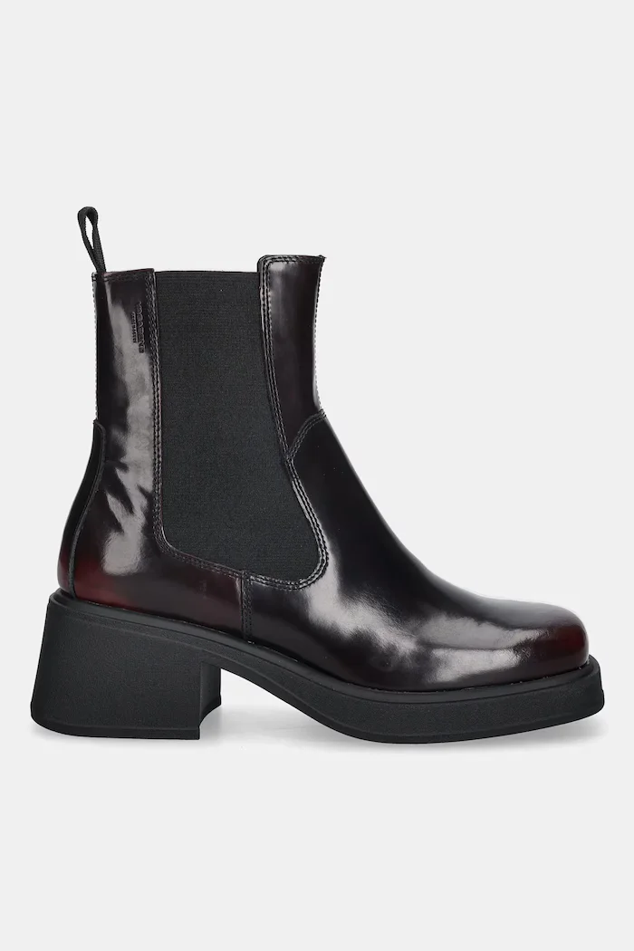 Vagabond Shoemakers Кожени боти челси DORAH в бордо с дебел ток 5642-004-54