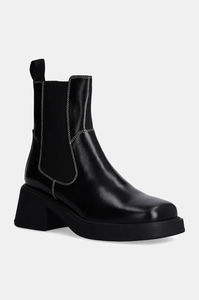 Vagabond Shoemakers Кожени боти челси DORAH в черно с дебел ток 5642-001-87