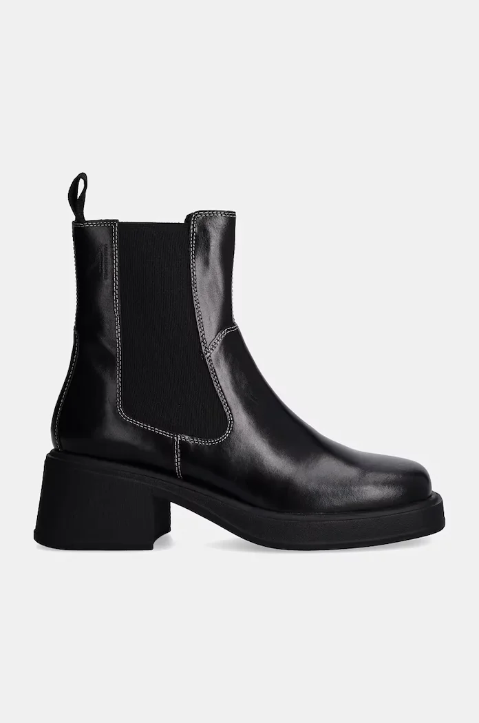 Vagabond Shoemakers Кожени боти челси DORAH в черно с дебел ток 5642-001-87
