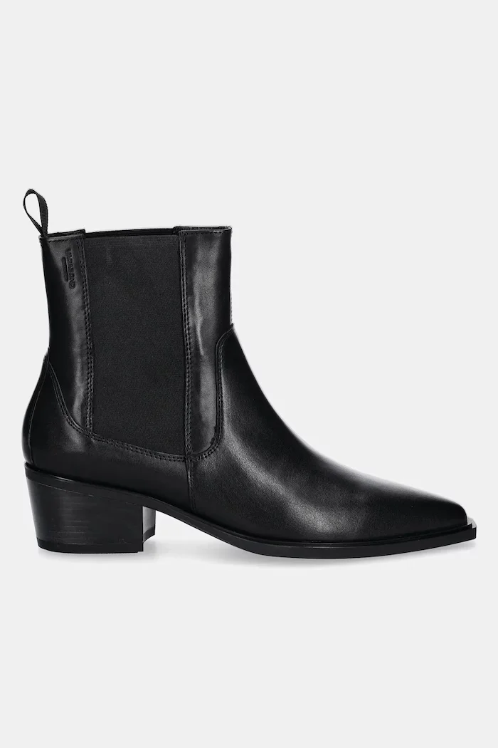 Vagabond Shoemakers Кожени боти челси KELSEY в черно с дебел ток 5810-201-20