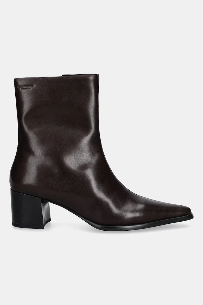 Vagabond Shoemakers Кожени боти GISELLE в кафяво с дебел ток 5854-001-35