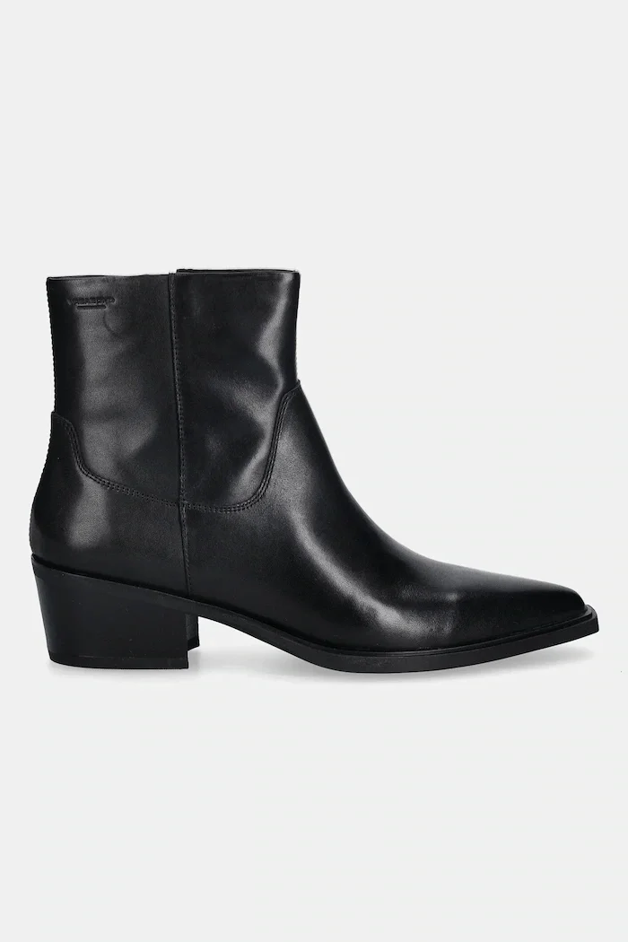 Vagabond Shoemakers Кожени боти KELSEY в черно с дебел ток 5810-101-20