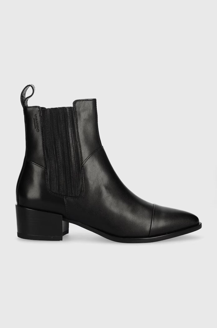 Vagabond Shoemakers Кожени боти MARJA в черно с дебел ток 5613.001.20