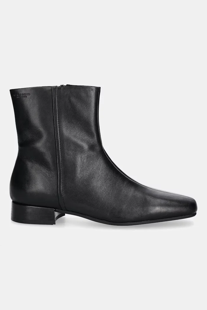 Vagabond Shoemakers Кожени боти MONA в черно с равна подметка 5955-001-20