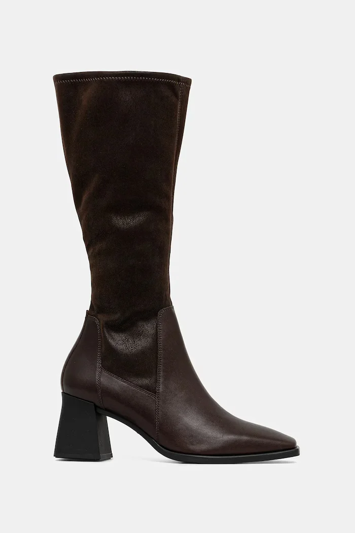 Vagabond Shoemakers Кожени ботуши HEDDA в кафяво с дебел ток 5602-202-35