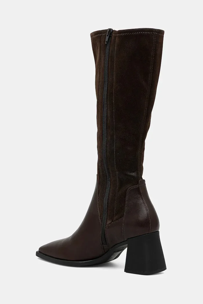 Vagabond Shoemakers Кожени ботуши HEDDA в кафяво с дебел ток 5602-202-35