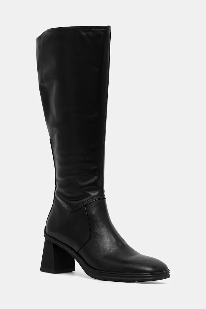 Vagabond Shoemakers Кожени ботуши JANINE в черно с дебел ток 6038-101-20