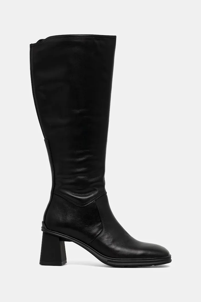 Vagabond Shoemakers Кожени ботуши JANINE в черно с дебел ток 6038-101-20