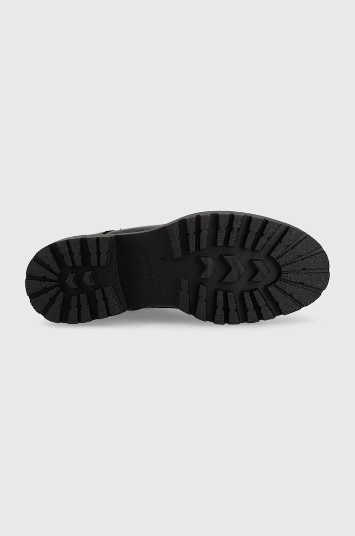 Vagabond Shoemakers Кожени кубинки Kenova в черно с равна подметка с изолация
