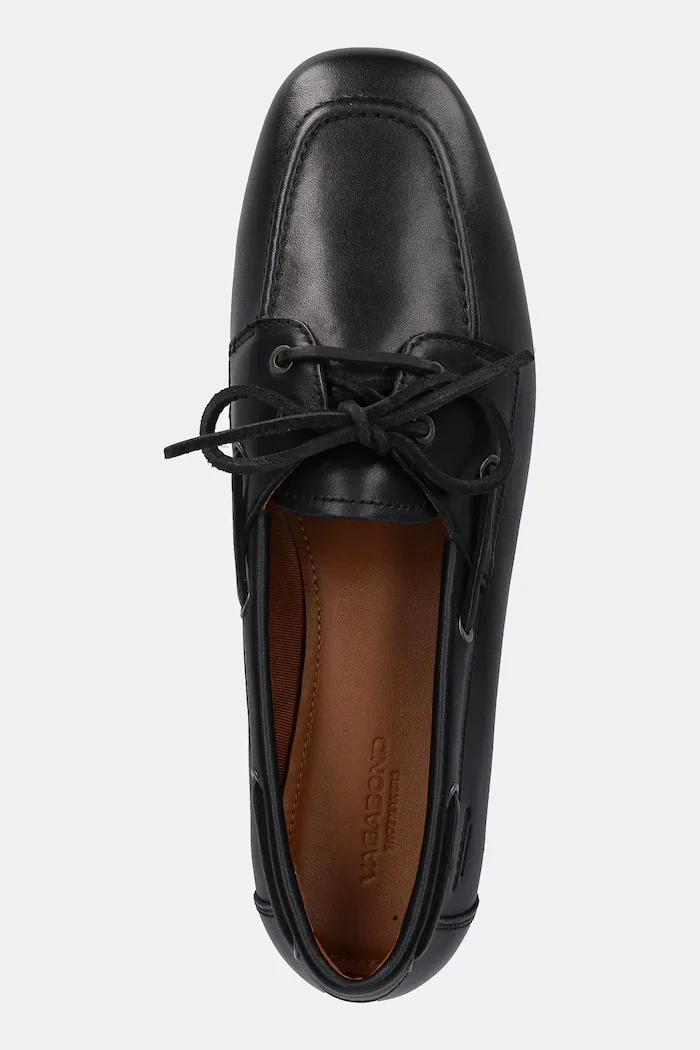 Vagabond Shoemakers Кожени мокасини HILLARY в черно с равна подметка 5925-401-20