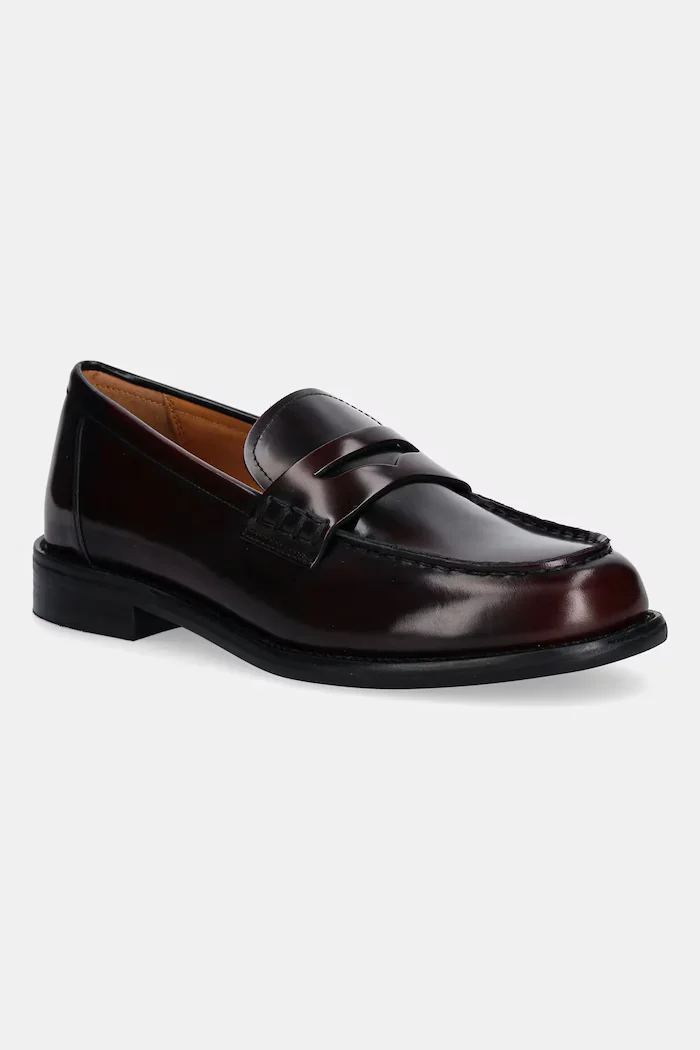 Vagabond Shoemakers Кожени мокасини LINN в бордо с равна подметка 6036-004-54