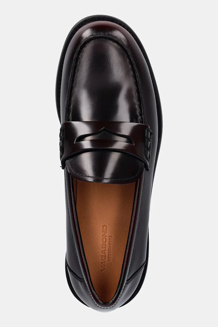 Vagabond Shoemakers Кожени мокасини LINN в бордо с равна подметка 6036-004-54