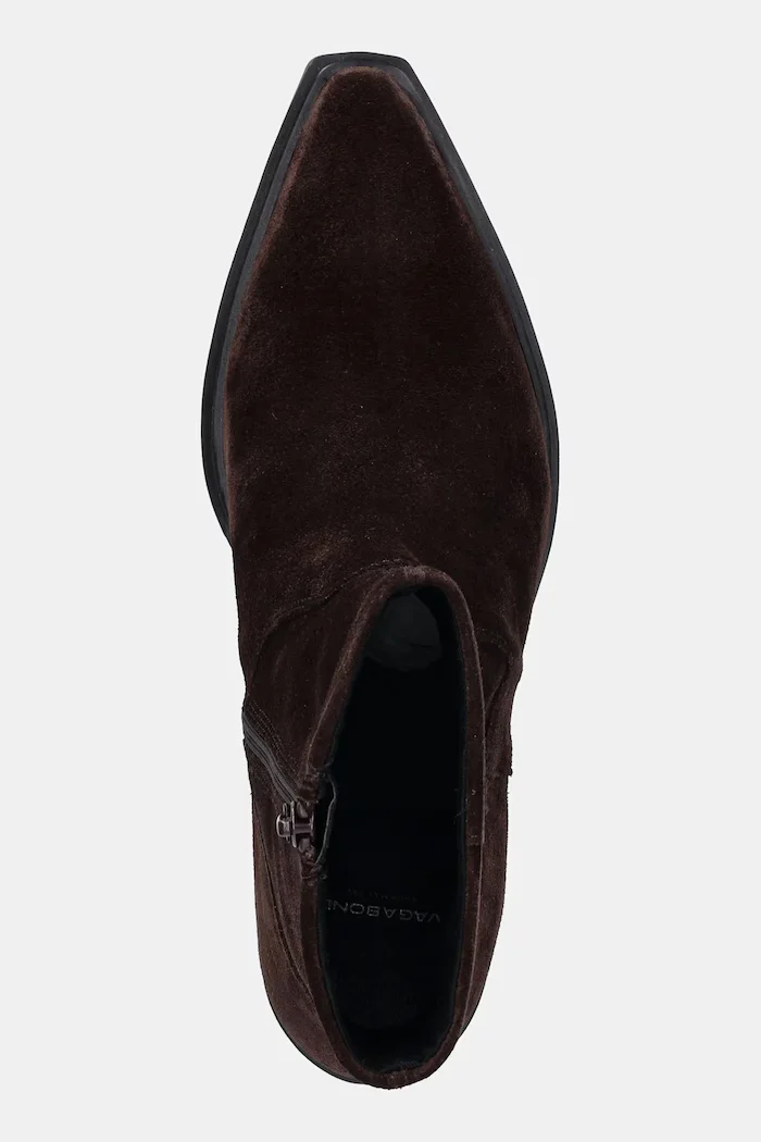 Vagabond Shoemakers Велурени боти KELSEY в кафяво с дебел ток 5810-140-31