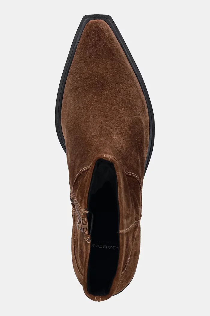 Vagabond Shoemakers Велурени боти KELSEY в кафяво с дебел ток 5810-140-89